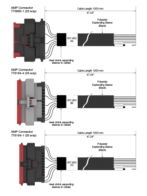 M64X Connector Harness Set connection diagram